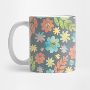 Spring Floral & Leaves Digital Watercolor Pattern Mug